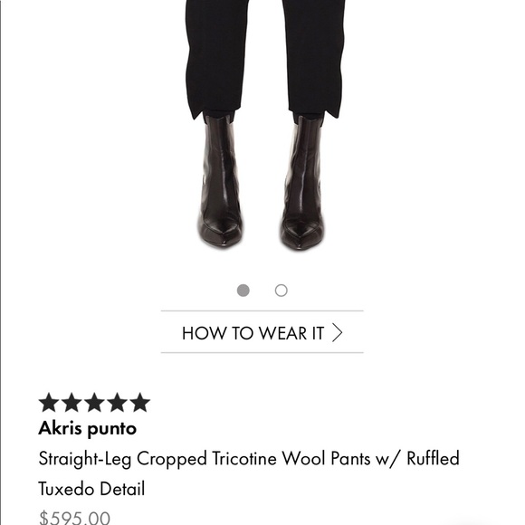 Akris punto Cropped Tricotine Wool Pants Ruffled - Picture 4 of 11